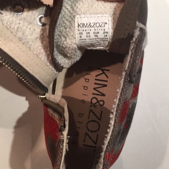 Kim & Zozi Hippie Bling Hi-Top Shoes US 8 - Picture 5 of 11